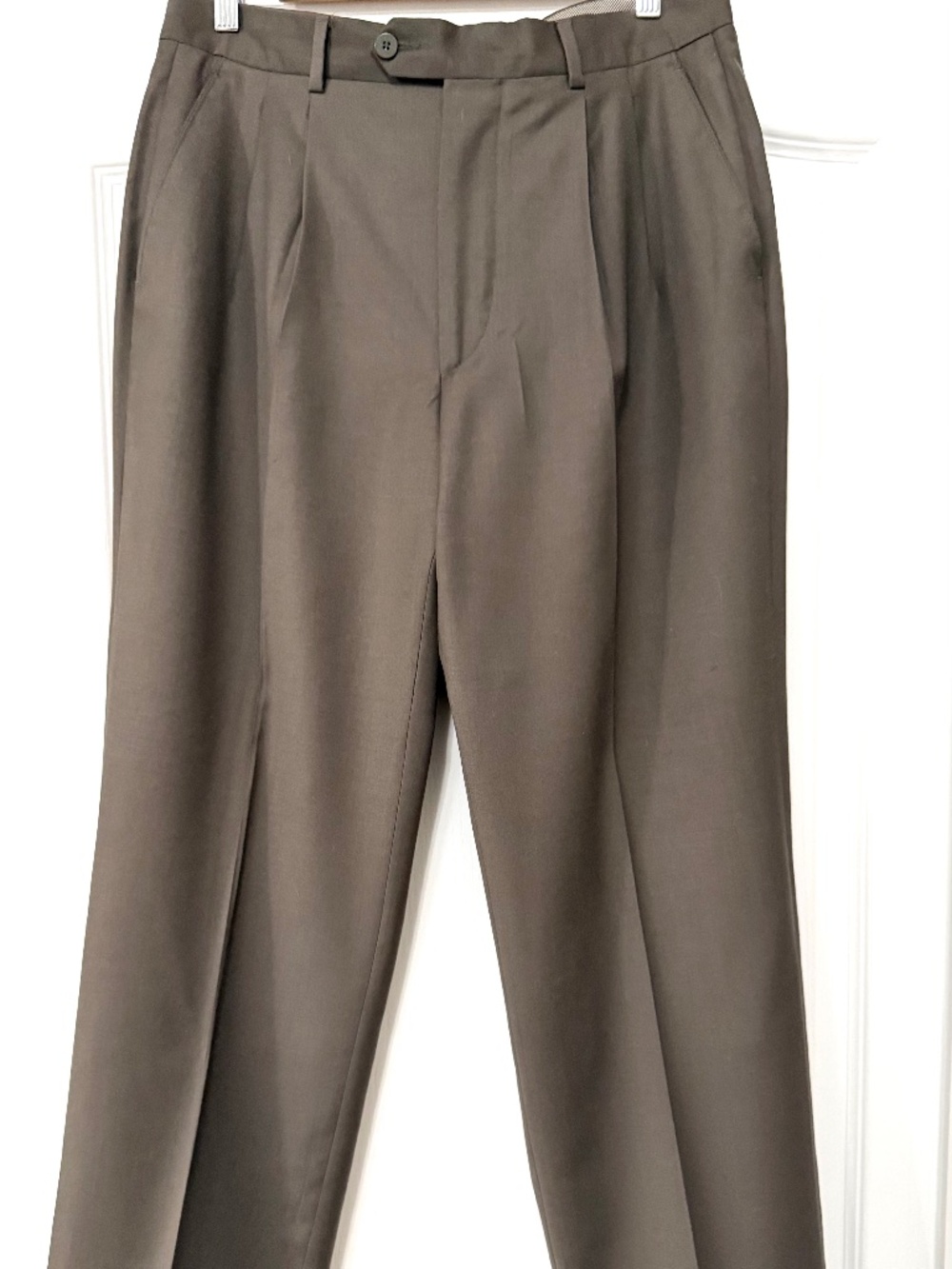 VTG Y2K Member’s Mark Italian Super 120s Wool Pleated Cuffed Dress Pants